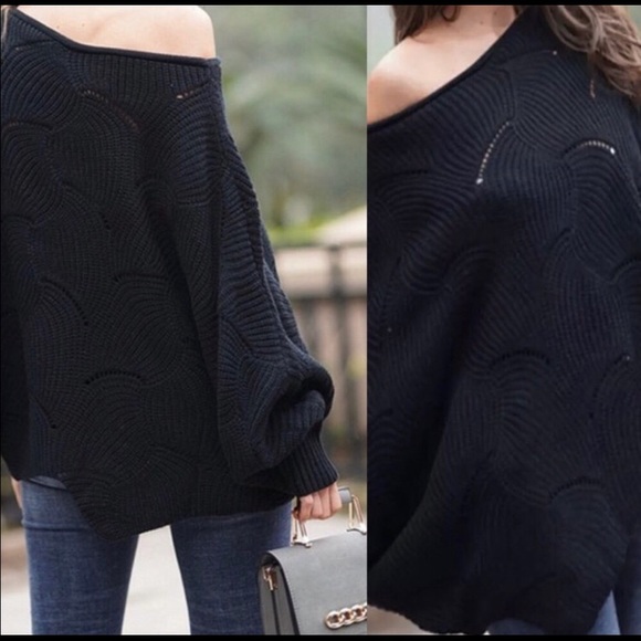 Black ribbed detail sweater - Picture 3 of 5